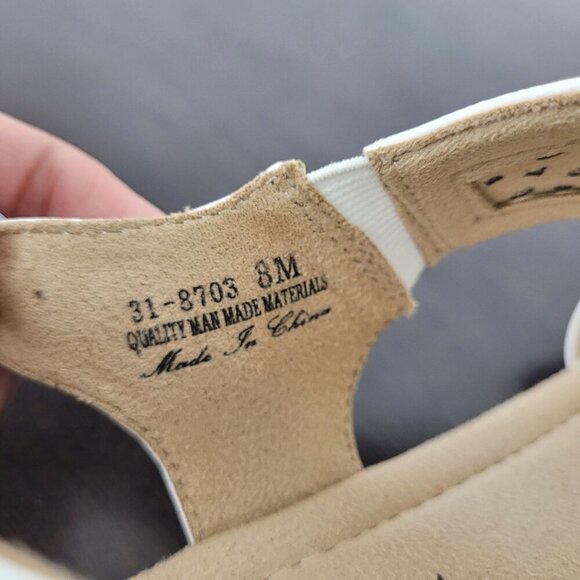 NEW Easy Street Alba Womens White Slingback Cut out Sandals 8M - Picture 7 of 10